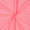 Baumwoll Seersucker Karos klein - neonpink