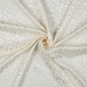 Viskose Jacquard - leo ecru - Reststück 1,5M