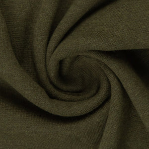 Bündchen Melange Uni Basic - khaki / Stoff "Heike" von Swafing