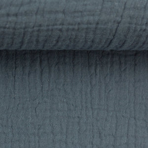 Musselin/Double Gauze "Jenke" von Swafing - rauchblau