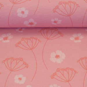 Modal French Terry Swafing - "Flower Dream" by Colu, Doldenblüten rosa