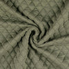 Jacquard Steppstoff Rauten dehnbar - oliv *Videovorstellung*