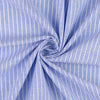 Leinen-Baumwolle meliert mit breiten Streifen - blau
