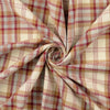 Baumwoll-Flanell Karo - sand/bordeaux