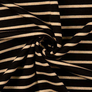 Strick Jacquard Streifen - schwarz