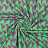 Jacquard Jersey "recycled" - grün/lila *Videovorstellung*