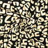 Baumwoll Popeline "abstract love"" - schwarz/sand - Reststück 1,7M