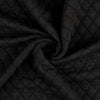 Jacquard Steppstoff Rauten dehnbar - schwarz *Videovorstellung*