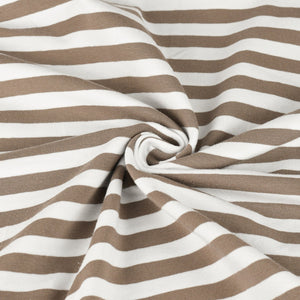 Jersey Streifen - taupe