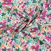 Baumwoll-Voile "Flower Strokes" - fuchsia