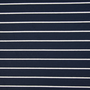 Viskose Jersey gestreift navy/weiß breit *Videovorstellung*