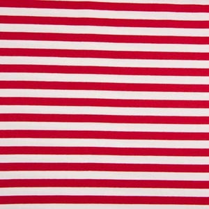 French Terry Streifen - rot