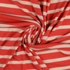 Viskose-Rippjersey Streifen - rot/offwhite