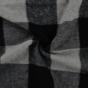 Mantelstoff "brushed check" - grau *Videovorstellung*