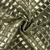 Wattierter Steppstoff "metallic" mit Plüsch - oliv *Videovorstellung*