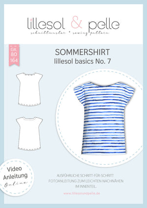 Schnittmuster lillesol basics No.7 Sommershirt *mit Video-Nähanleitung*