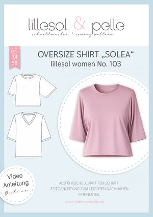 Schnittmuster lillesol women No.103 Oversize Shirt "Solea" *mit Video-Nähanleitung*