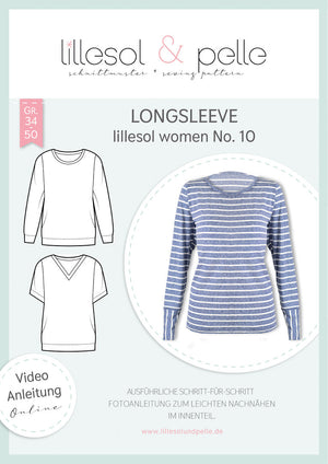 Schnittmuster lillesol women No.10 Longsleeve *mit Video-Nähanleitung*