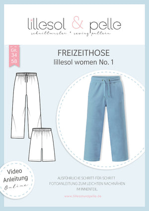 Schnittmuster lillesol women No.1 Freizeithose *mit Video-Nähanleitung*