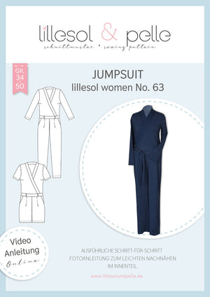 Schnittmuster lillesol women No.63 Jumpsuit *mit Video Nähanleitung*