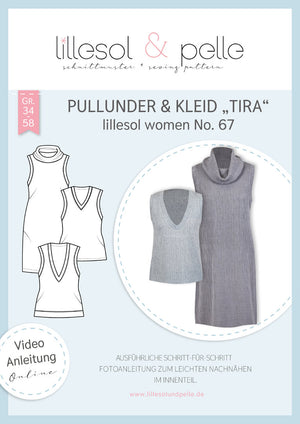 Schnittmuster lillesol women No.67 Pullunder & Kleid "Tira" *mit Video Nähanleitung*
