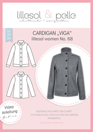 Schnittmuster lillesol women No.68 Cardigan "Viga" *mit Video Nähanleitung*