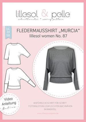 Schnittmuster lillesol women No.87 Fledermausshirt "Murcia" mit Video-Nähanleitung*