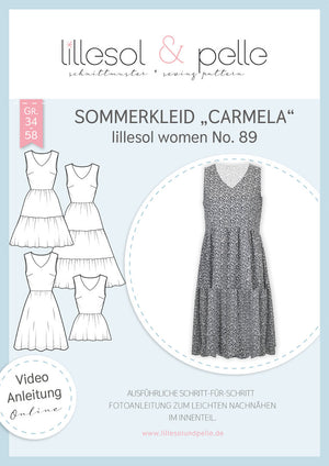 Schnittmuster lillesol women No.89 Sommerkleid "Carmela" mit Video-Nähanleitung*