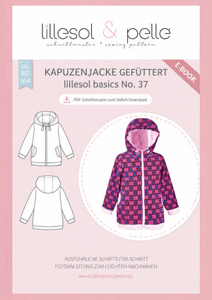 Schnittmuster lillesol basics No.37 Kapuzenjacke gefüttert
