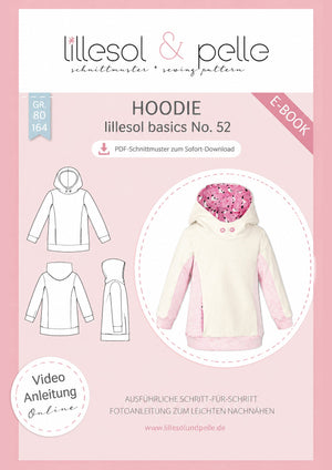 Schnittmuster lillesol basics No.52 Hoodie * mit Video-Nähanleitung *