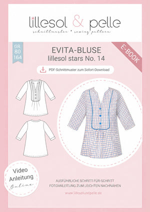Schnittmuster lillesol stars No.14 Evita-Bluse *mit Video-Nähanleitung*