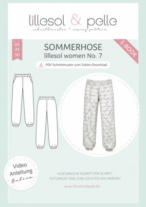 Schnittmuster lillesol women No.7 Sommerhose * mit Video-Nähanleitung*
