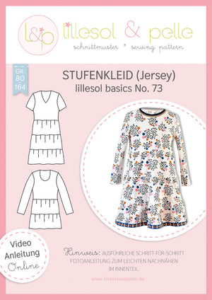 Schnittmuster lillesol basics No.73 Stufenkleid (Jersey) *mit Video-Nähanleitung*