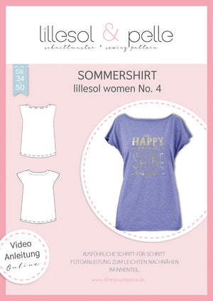 Schnittmuster lillesol women No.4 Sommershirt *mit Video-Nähanleitung*
