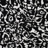 Viskosejersey schwarz/weiß - abstract flowers