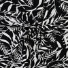 Viskosejersey schwarz/weiß - Leaves
