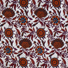 Baumwoll Voile "Flowers" - weiß/braun - Reststück 1,8M