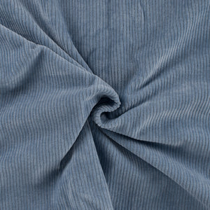 Cord Jersey - elastisch mit klassischer Rillenstruktur - dusty blue
