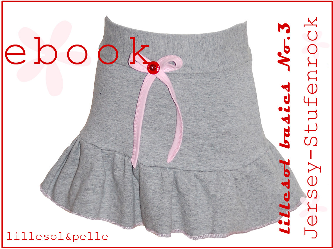Ebook / Schnittmuster lillesol basic No.3 Jersey-Stufenrock