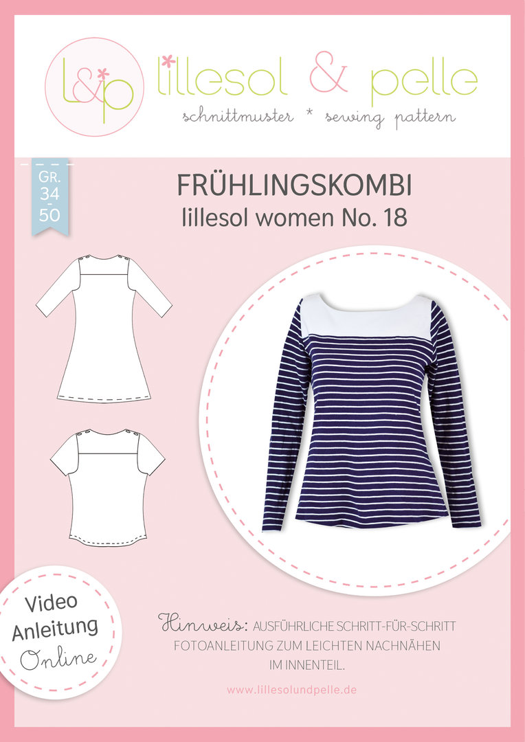 Papierschnittmuster lillesol women No.18 Frühlingskombi Kleid & Shirt *mit Video-Nähanleitung* ✂✂✂