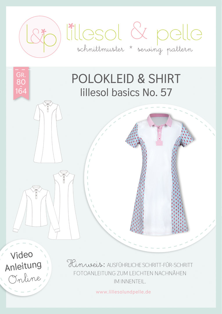 Papierschnittmuster lillesol basics No.57 Polokleid & -Shirt *mit Video-Nähanleitung* ✂✂✂