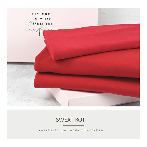 Nähpaket 2m Sweat in ROT von Swafing