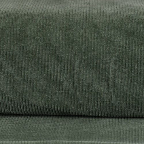 Cord Jersey - elastisch mit klassischer Rillenstruktur - khaki