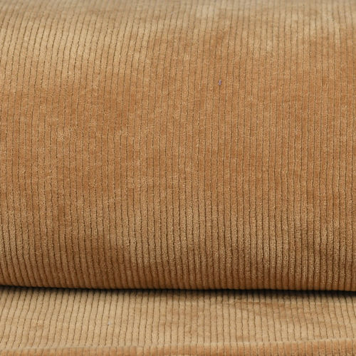 Cord Jersey - elastisch mit klassischer Rillenstruktur - caramel