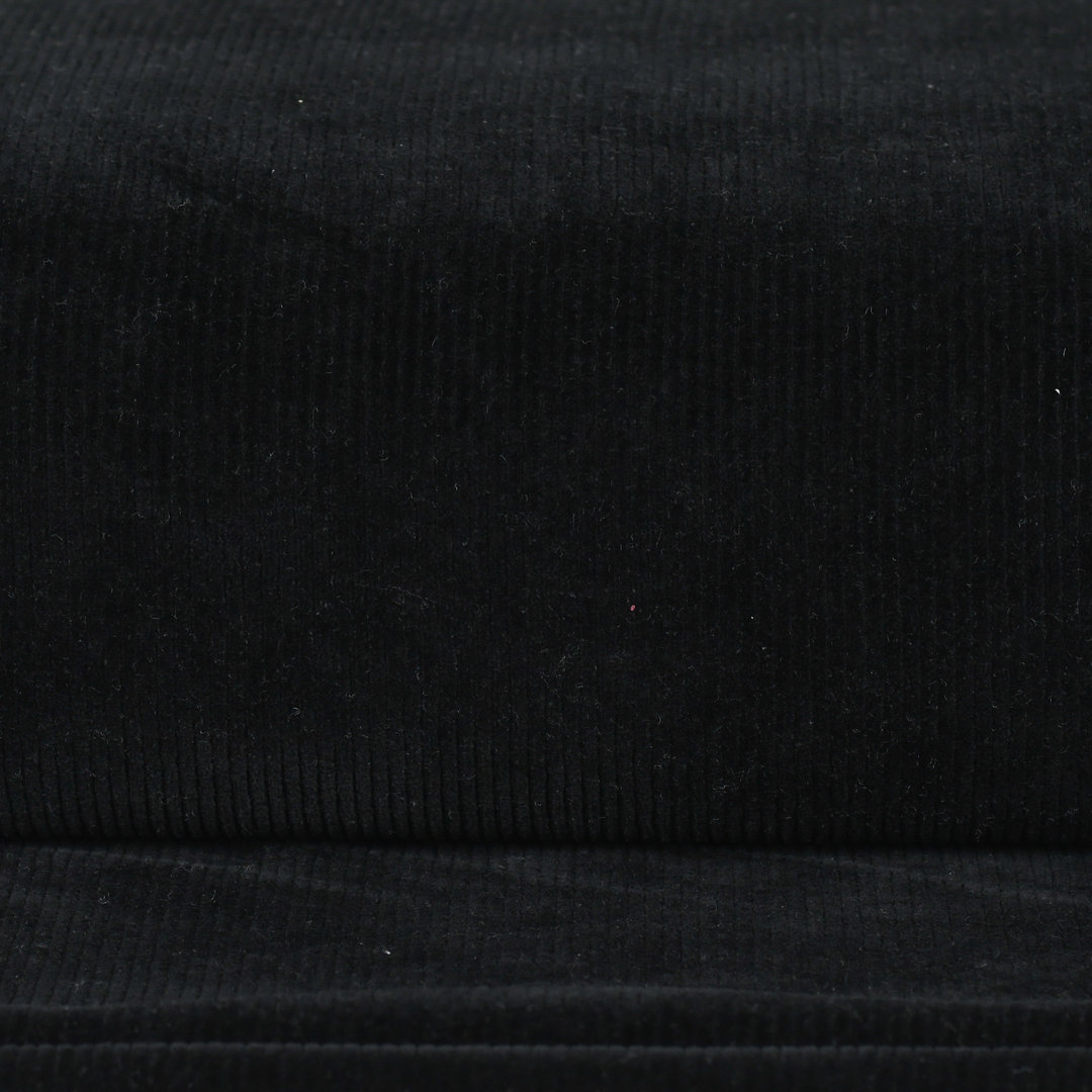 Cord Jersey - elastisch mit klassischer Rillenstruktur - schwarz
