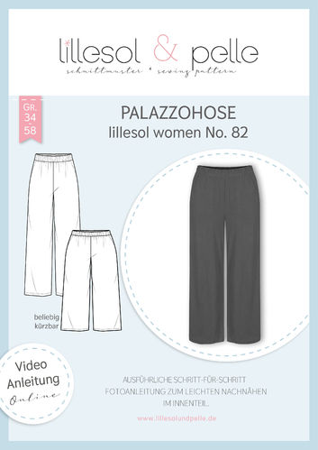 Papierschnittmuster lillesol women No.82 Palazzohose *mit Video-Nähanleitung*✂✂✂