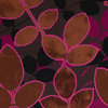 Viskose Webware Swafing - Leaf Stamps by Thorsten Berger beere/pink große Blätter