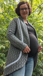 Ebook / Schnittmuster lillesol women No.46 LongCardigan Schalkragen *mit Videoanleitung*