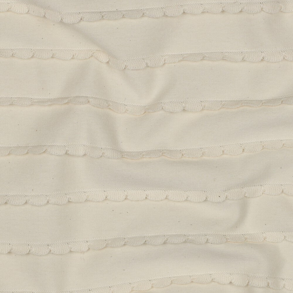 Jersey "Ruffles" - naturweiß