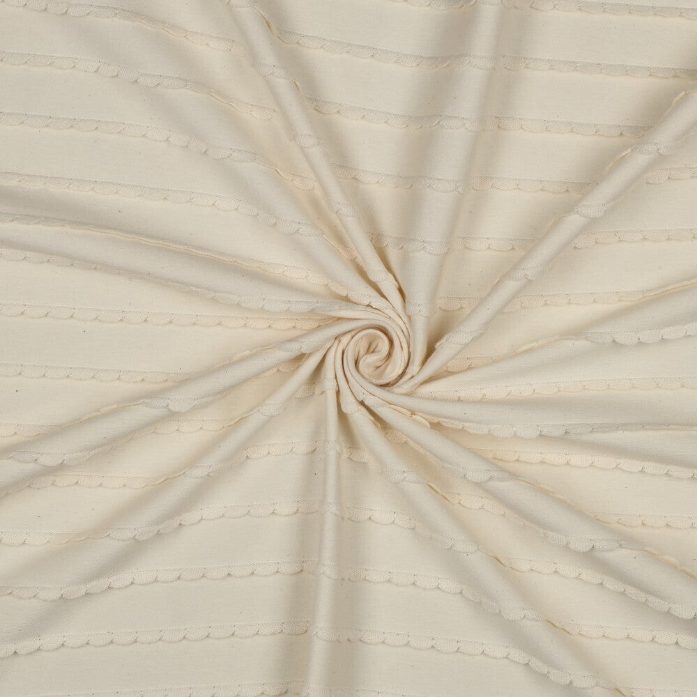 Jersey "Ruffles" - naturweiß